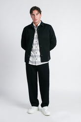 OVERSHIRT IN PIQUET NERO